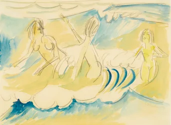 Drei Mädchen im Wasser